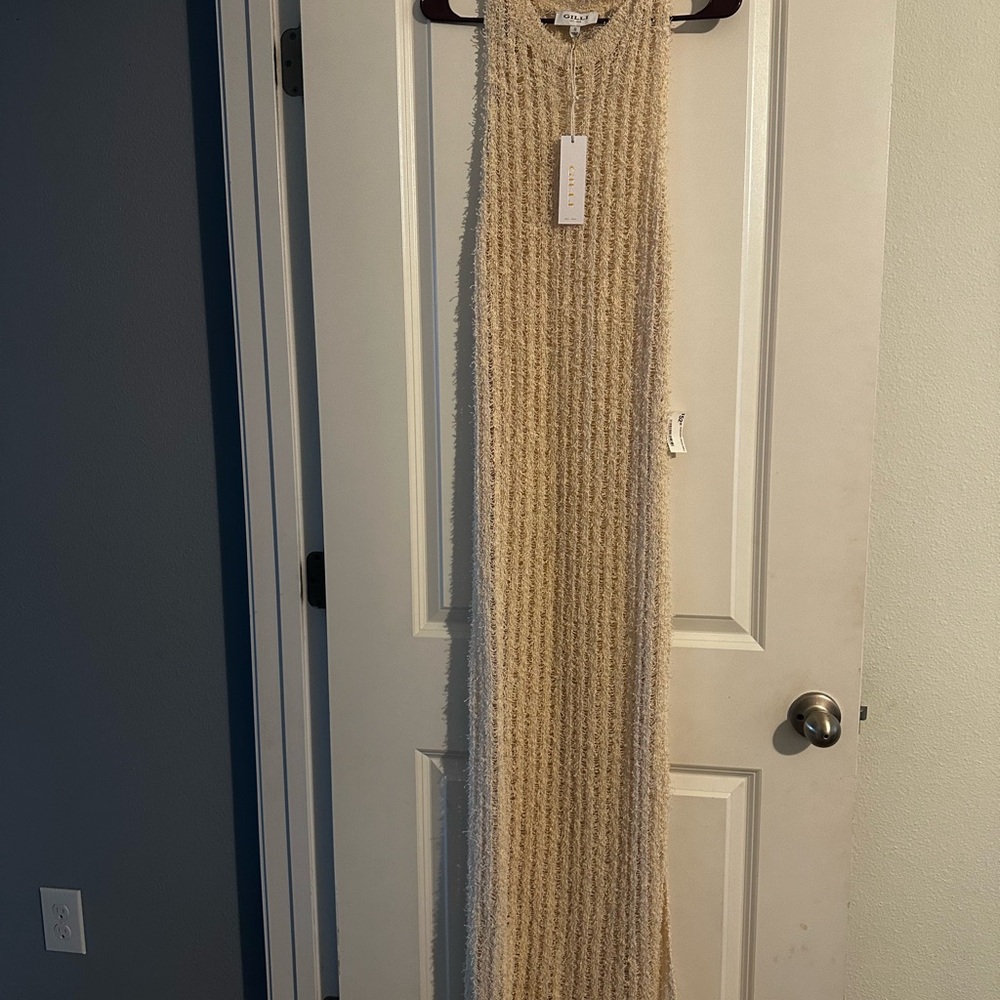 Cream Knit coverup
